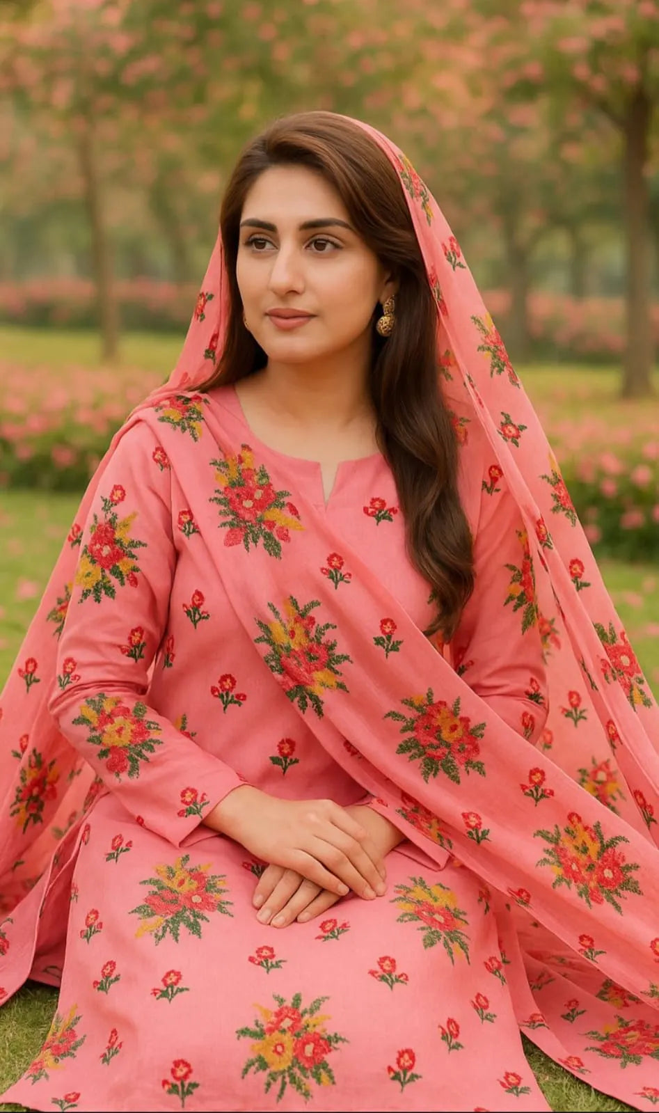 Handmade Style Cross Stitch lawn 3pc unctiched